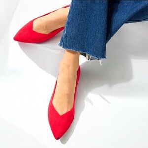 Rothy's Red Pointed Flats